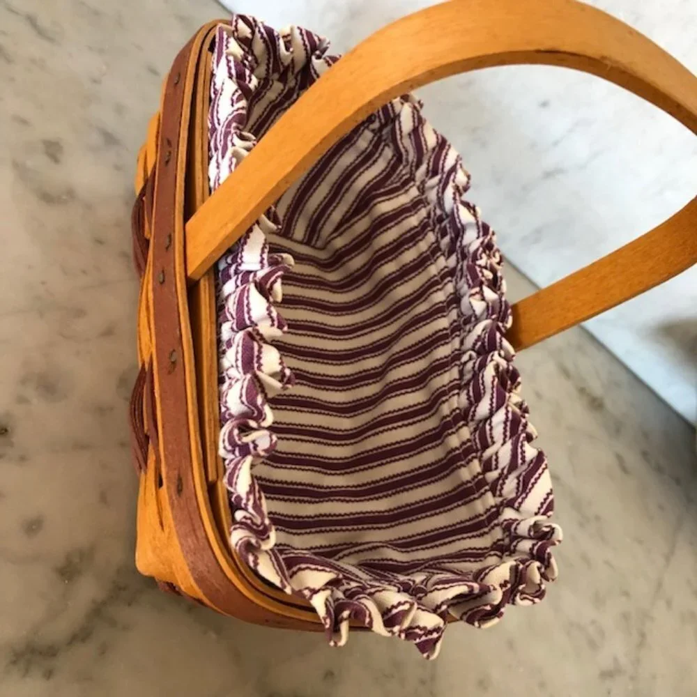 LONGABERGER 1997 Purple Sweetheart Basket Combo Vintage